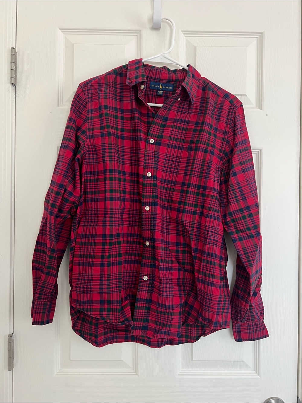 Ralph Lauren boys XL (18-20) Red Plaid Button-Down Shirt